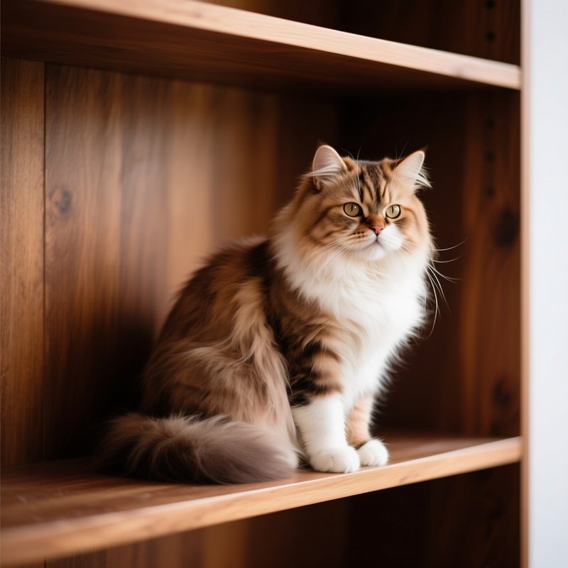 Cat-Perched-On-Shelf