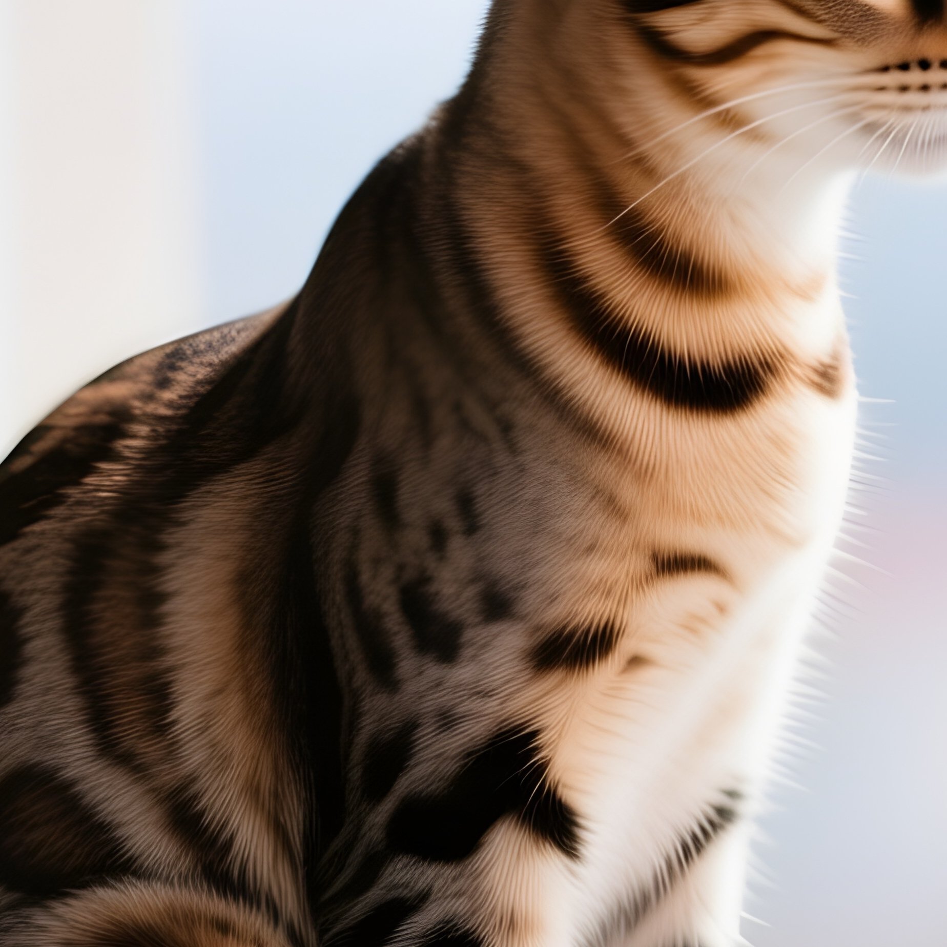 Cat Perched On Windowsill Looking Outside - Full Resolution Quality Preview