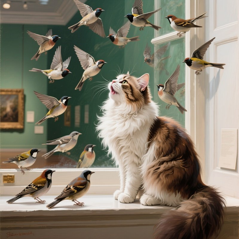 Cat-Persian-Chirping-At-Birds-Through-Window-3