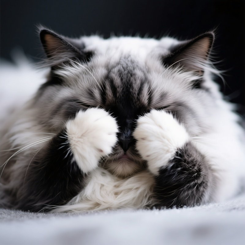 Cat Persian Sleeping