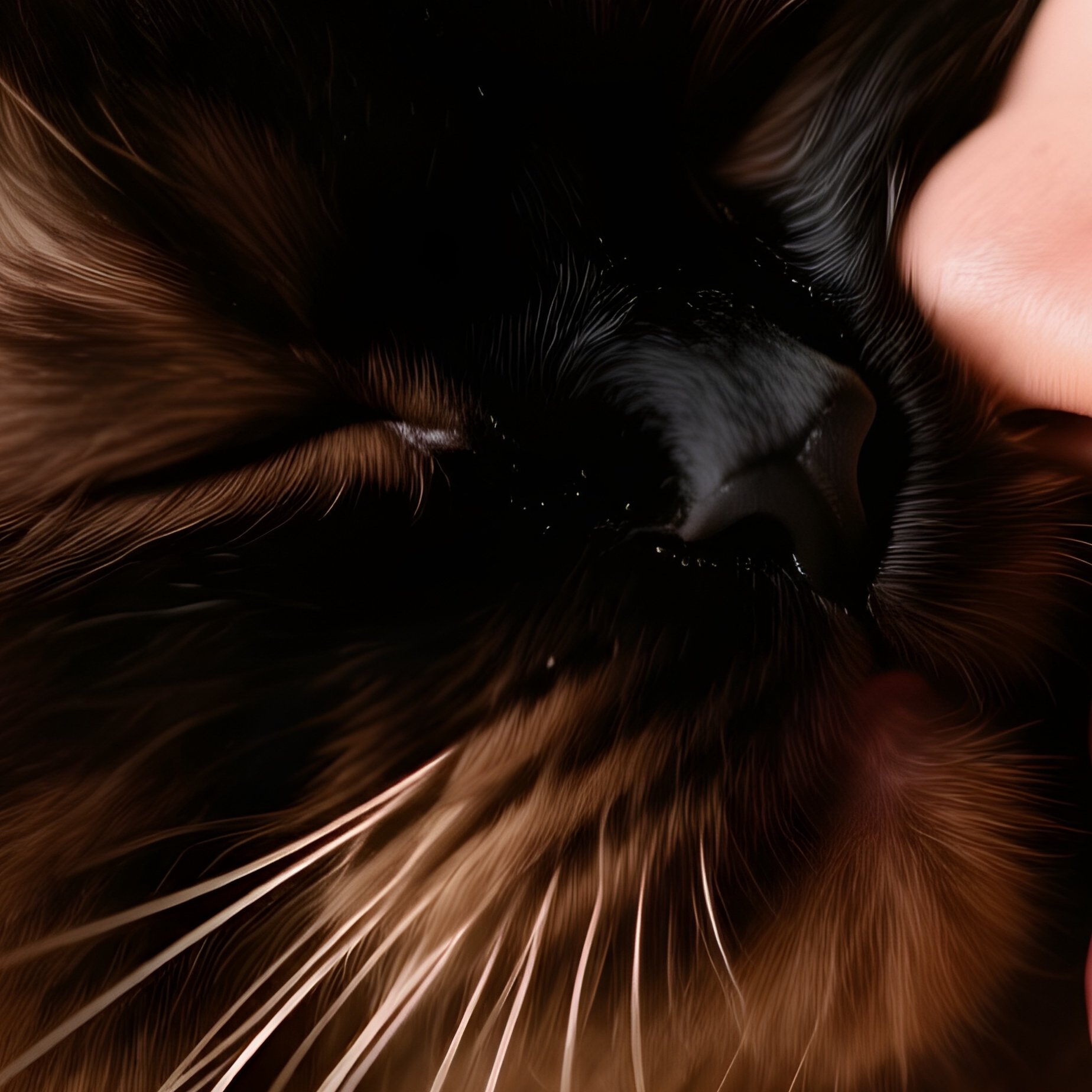 Cat Ragamuffin Rubbing Face On Person - Full Resolution Quality Preview