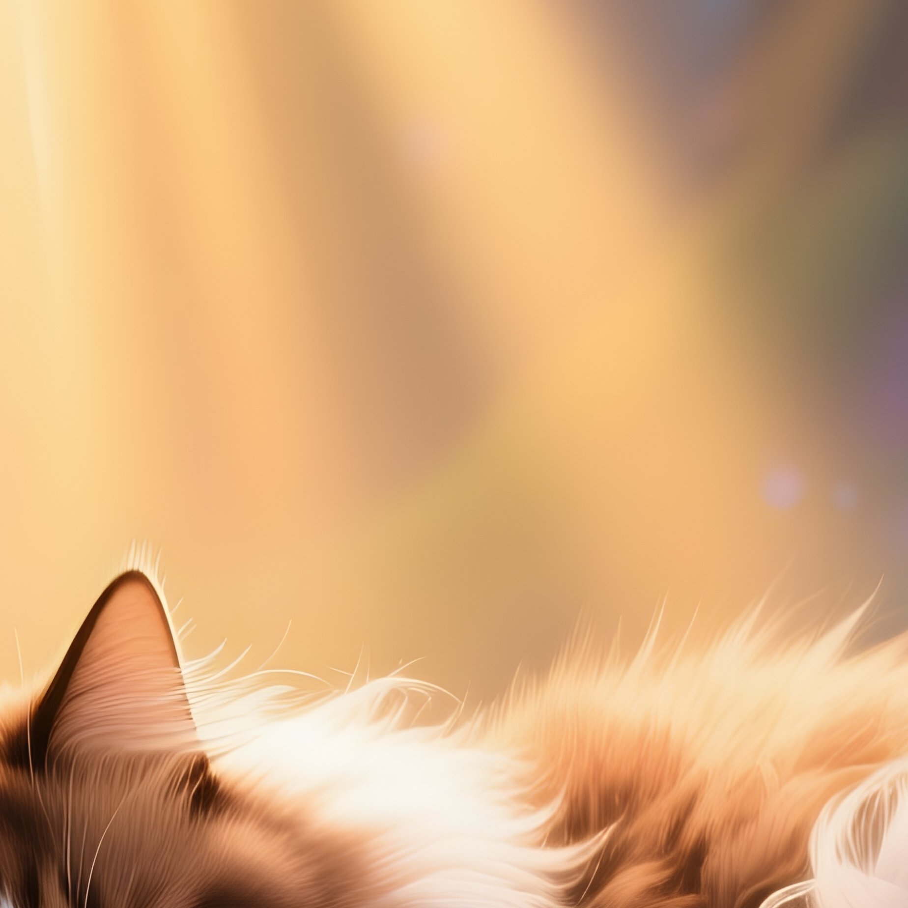 Cat Ragamuffin Sleeping In Sunbeam Fantasy - Full Resolution Quality Preview