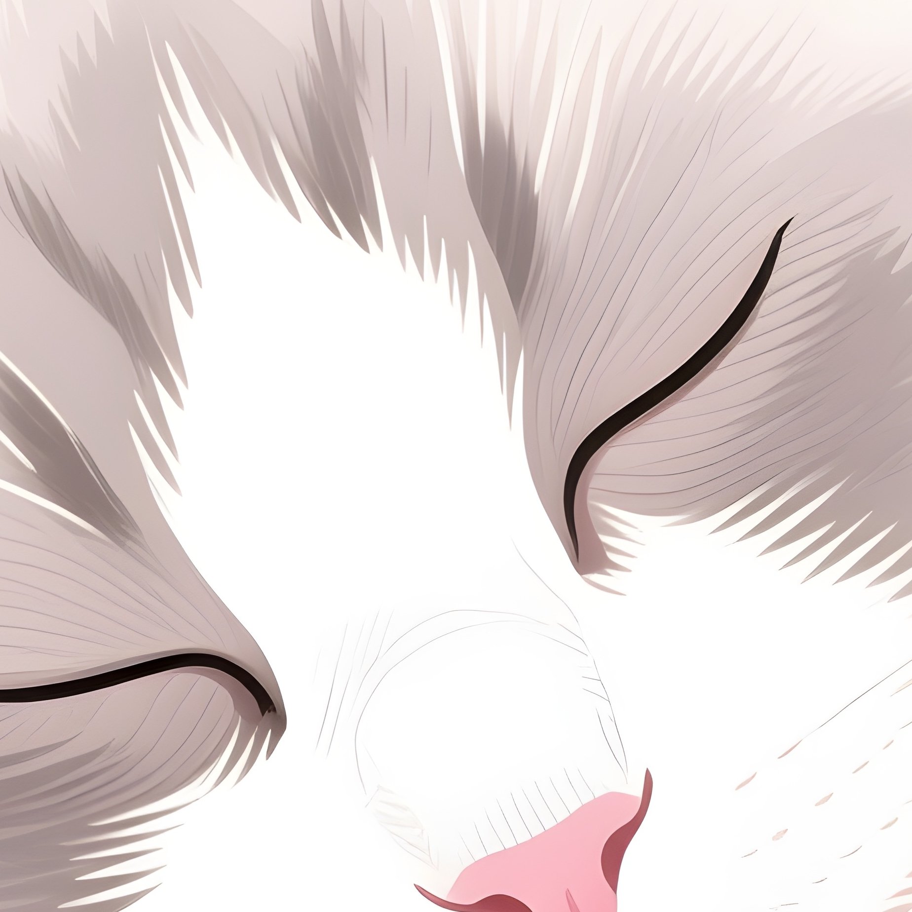 Cat Ragdoll Sleeping On Back Belly Exposed Illustration - Full Resolution Quality Preview
