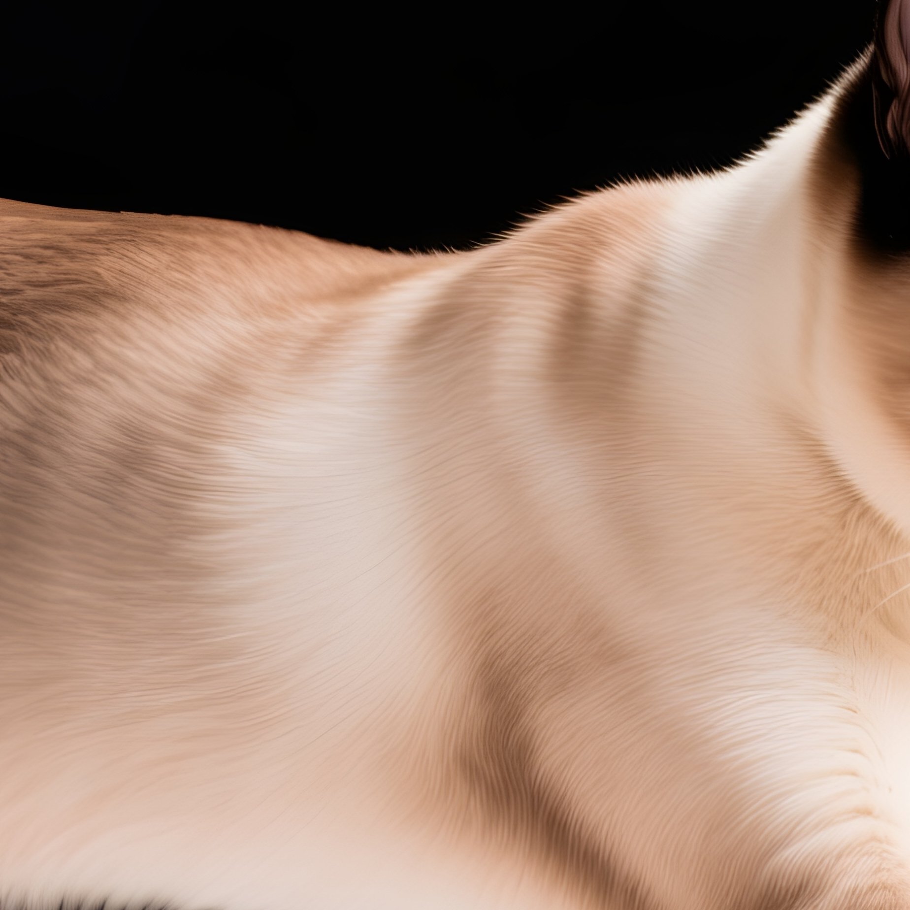 Cat Siamese One Paw Stretched Out Dramatically - Full Resolution Quality Preview