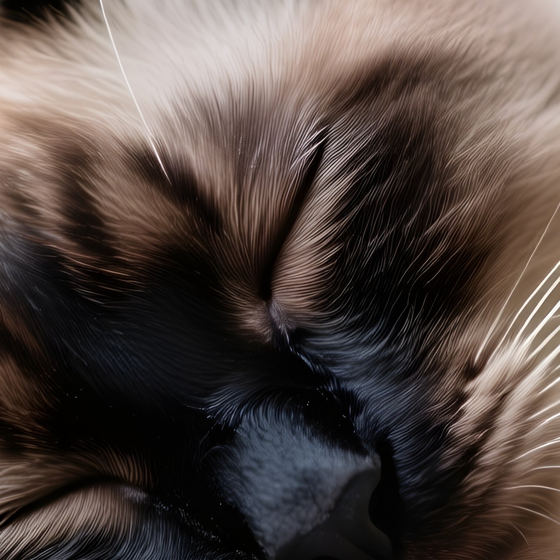 Cat Sleeping With Paws Over Face - Full Resolution Quality Preview