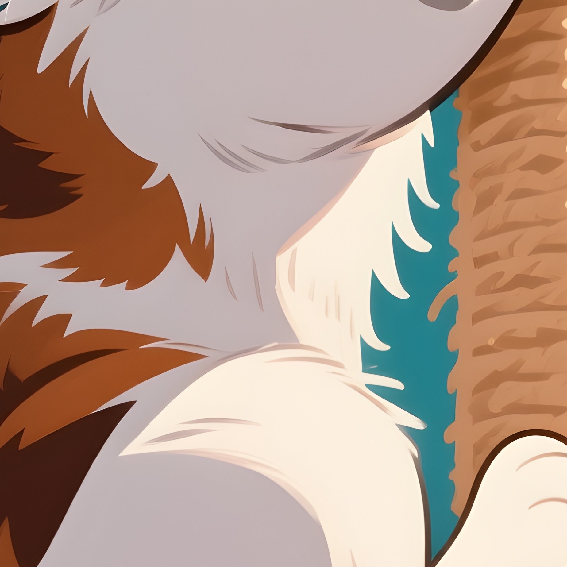 Cat Turkish Van Climbing Scratching Post Action Illustration - Full Resolution Quality Preview