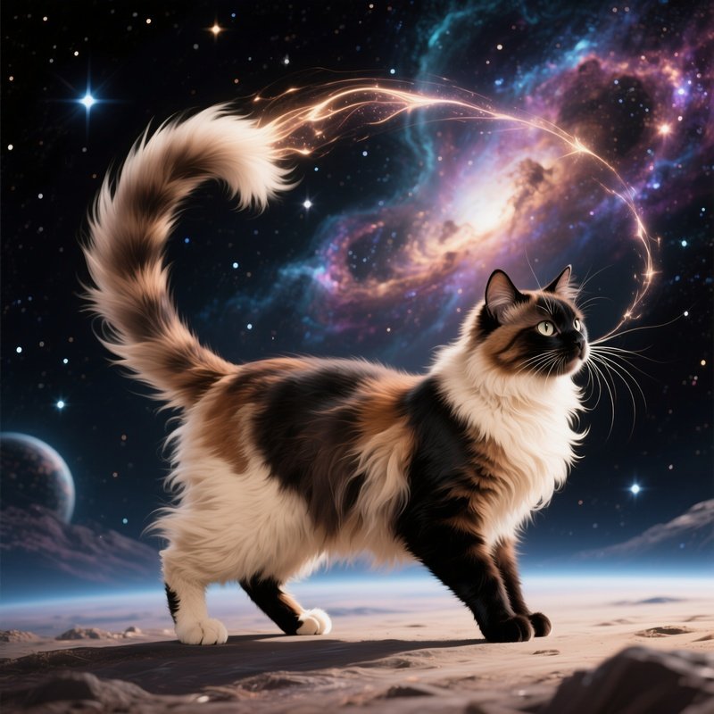 Cat Turkish Van Flicking Tail Focus Science Fiction
