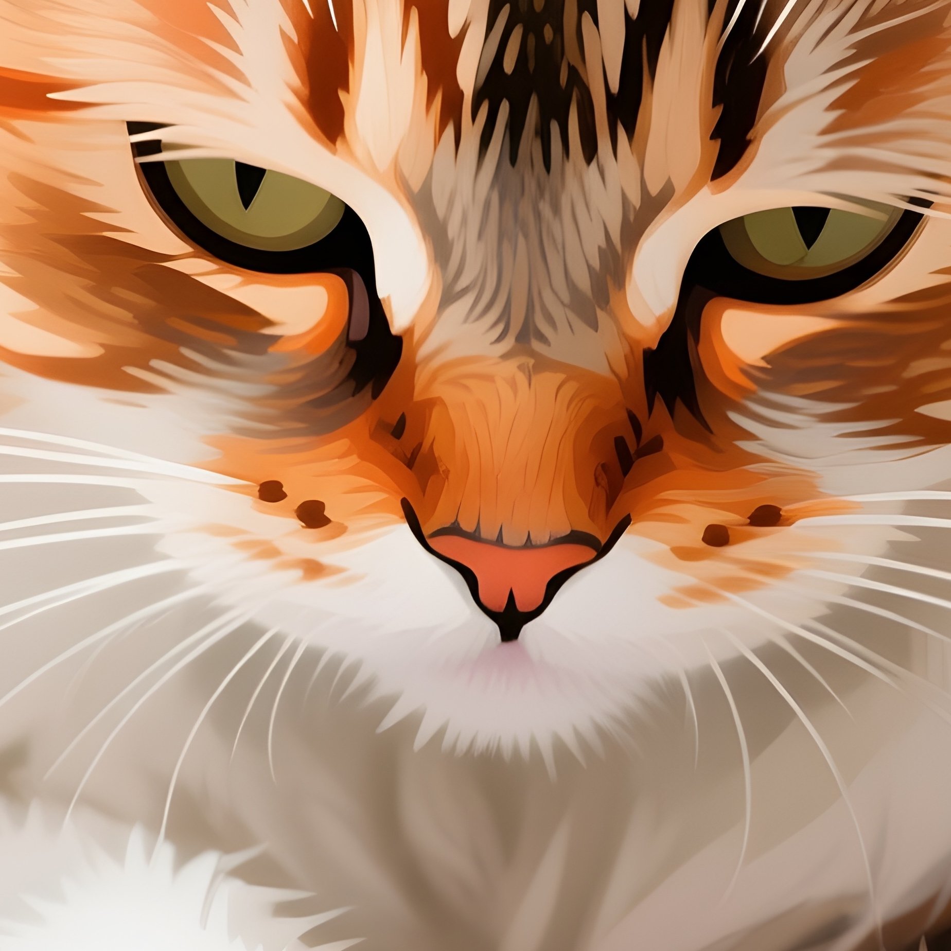 Cat Turkish Van Kneading Blanket Digital Art - Full Resolution Quality Preview
