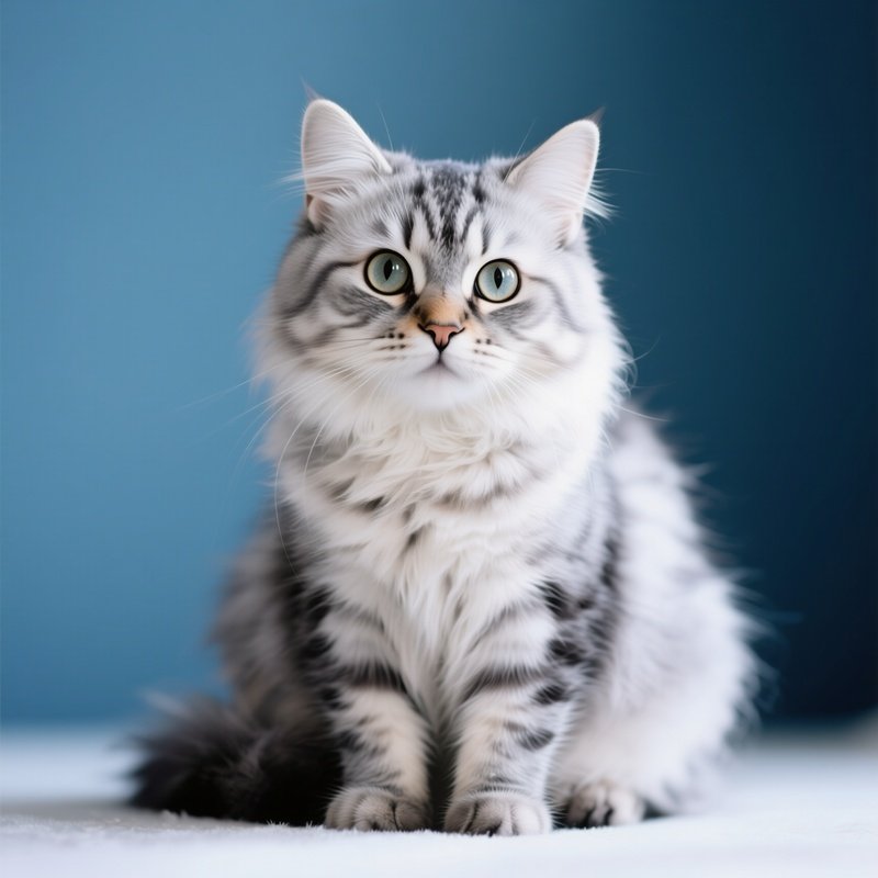 Cat Turkish Van Wide Curious Eyes Sitting