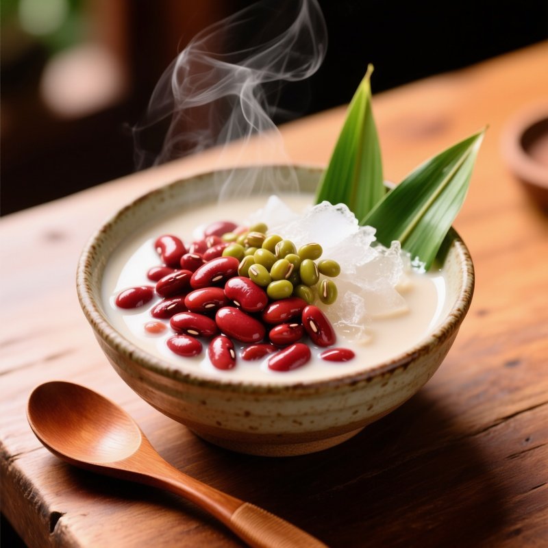 Ch%C3%A8 %C4%90%C4%83U %C4%90%E1%Bb%9D Sweet Red Bean Dessert With Coconut Milk