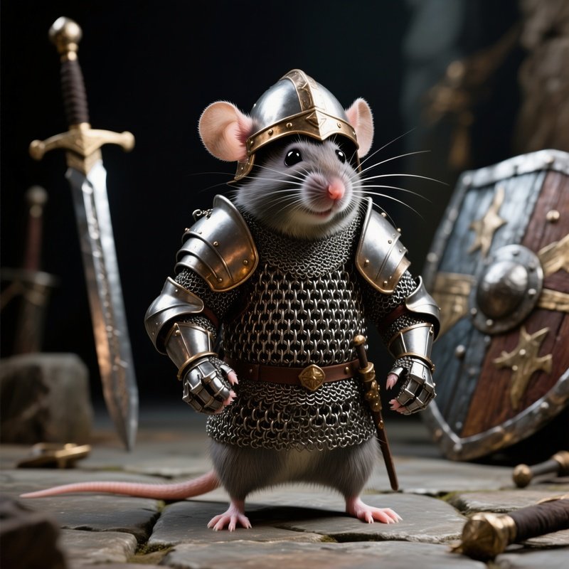 Chainmail Mouse Medieval Armor