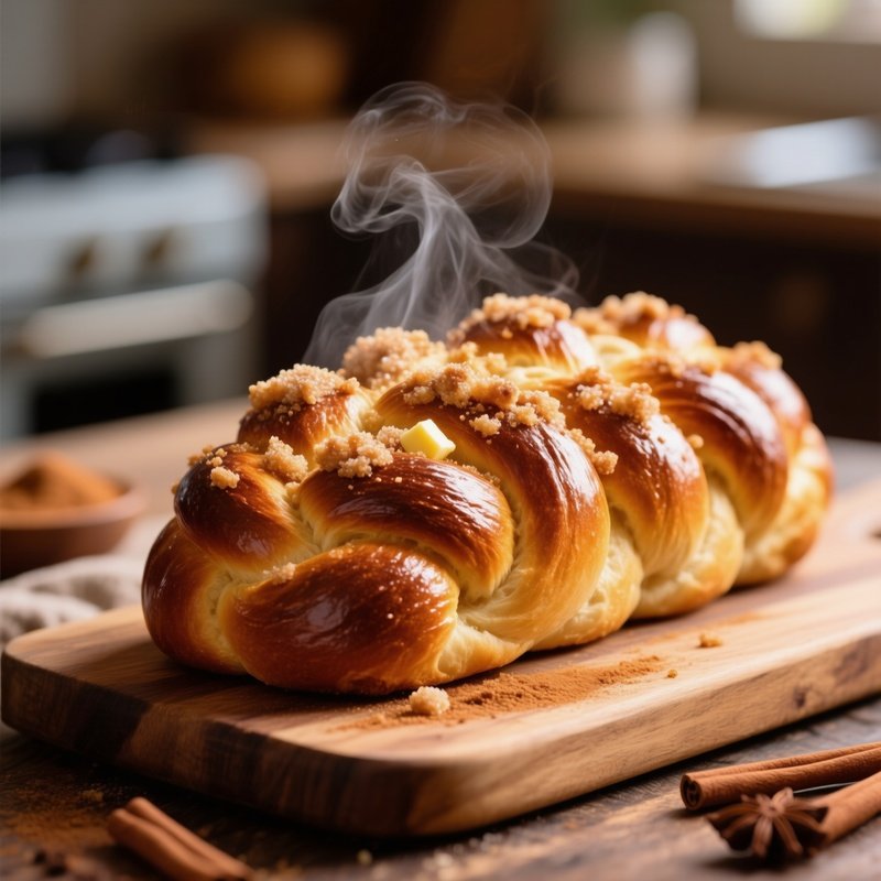 Chałka Braided Sweet Yeast Bread With Crumble Topping