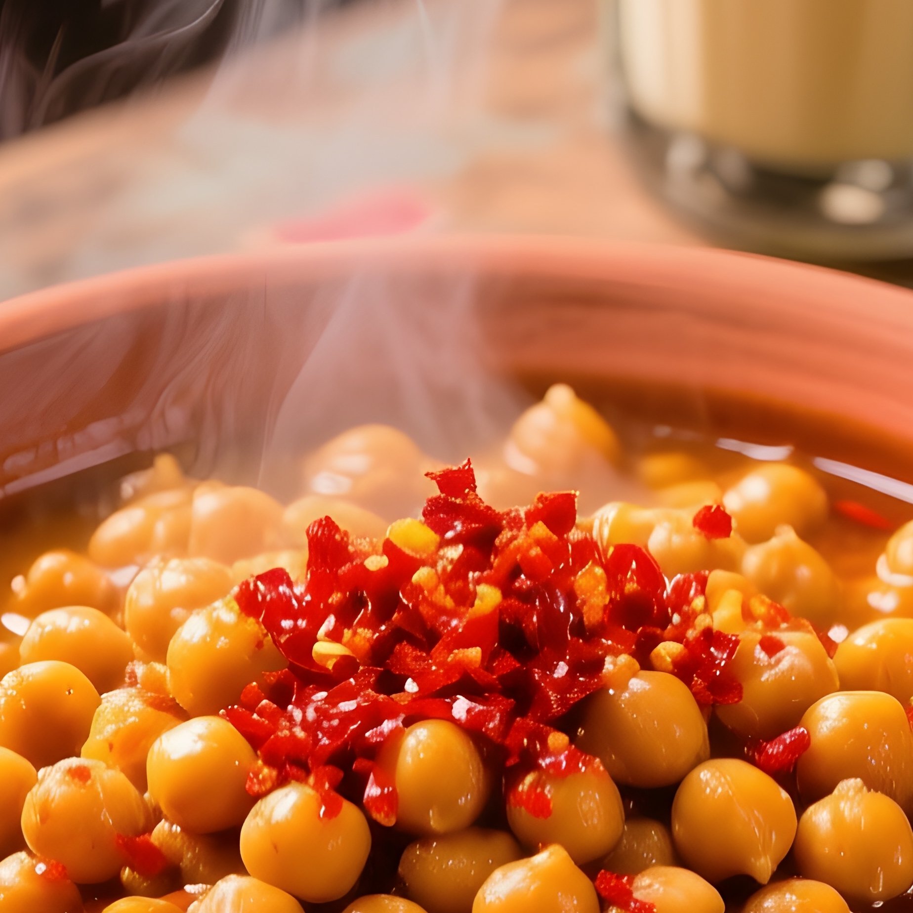 Chana Masala In Terracotta Bowl Punjabi Dhaba - Full Resolution Quality Preview