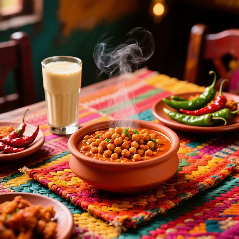 Chana Masala In Terracotta Bowl Punjabi Dhaba