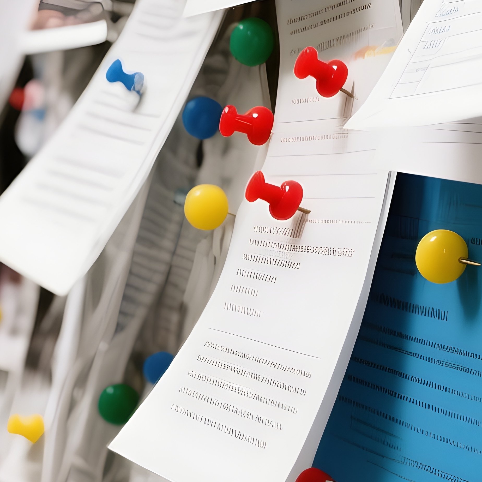 Chaotic Corkboard Community Center Hallway - Full Resolution Quality Preview