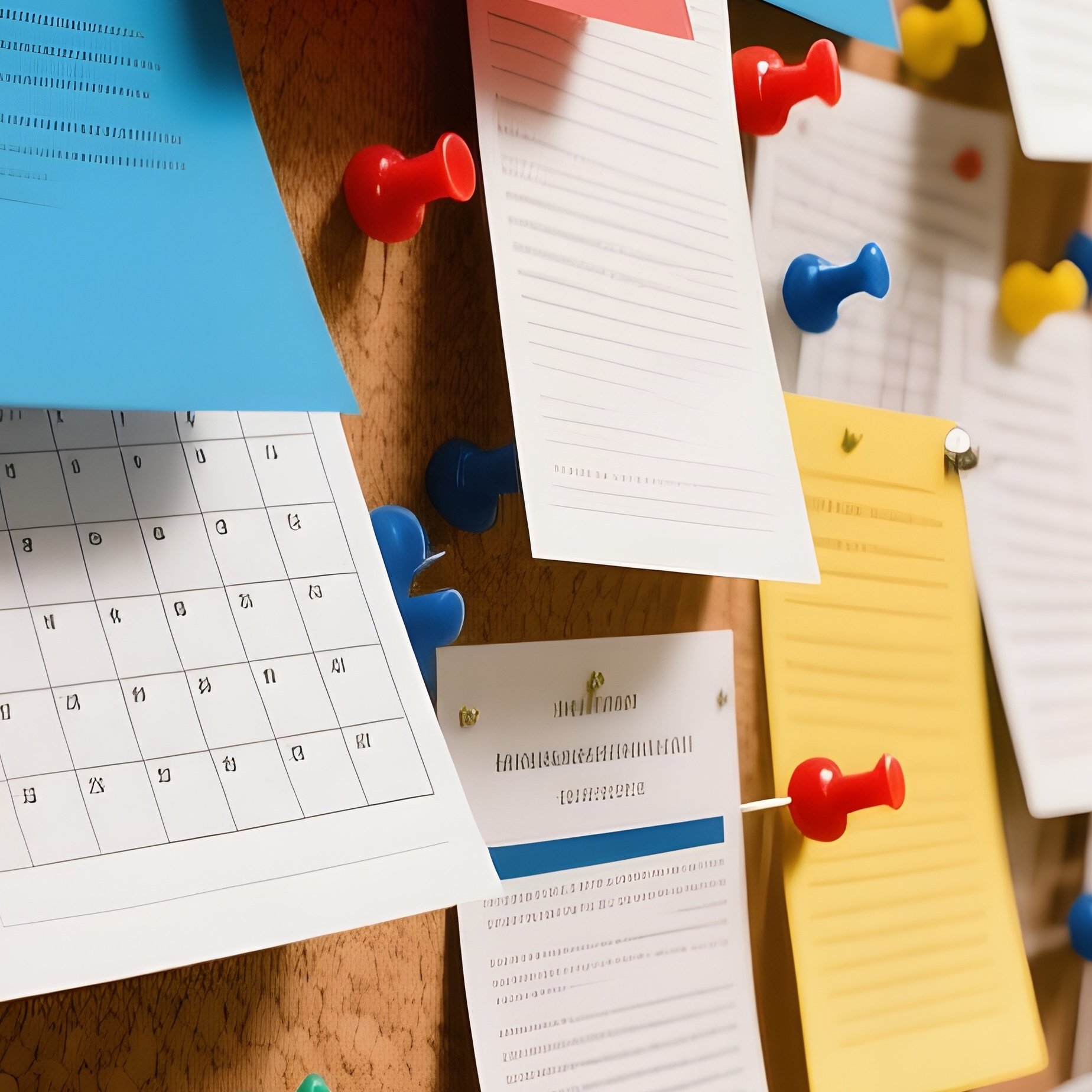 Chaotic Corkboard Community Center Hallway - Full Resolution Quality Preview