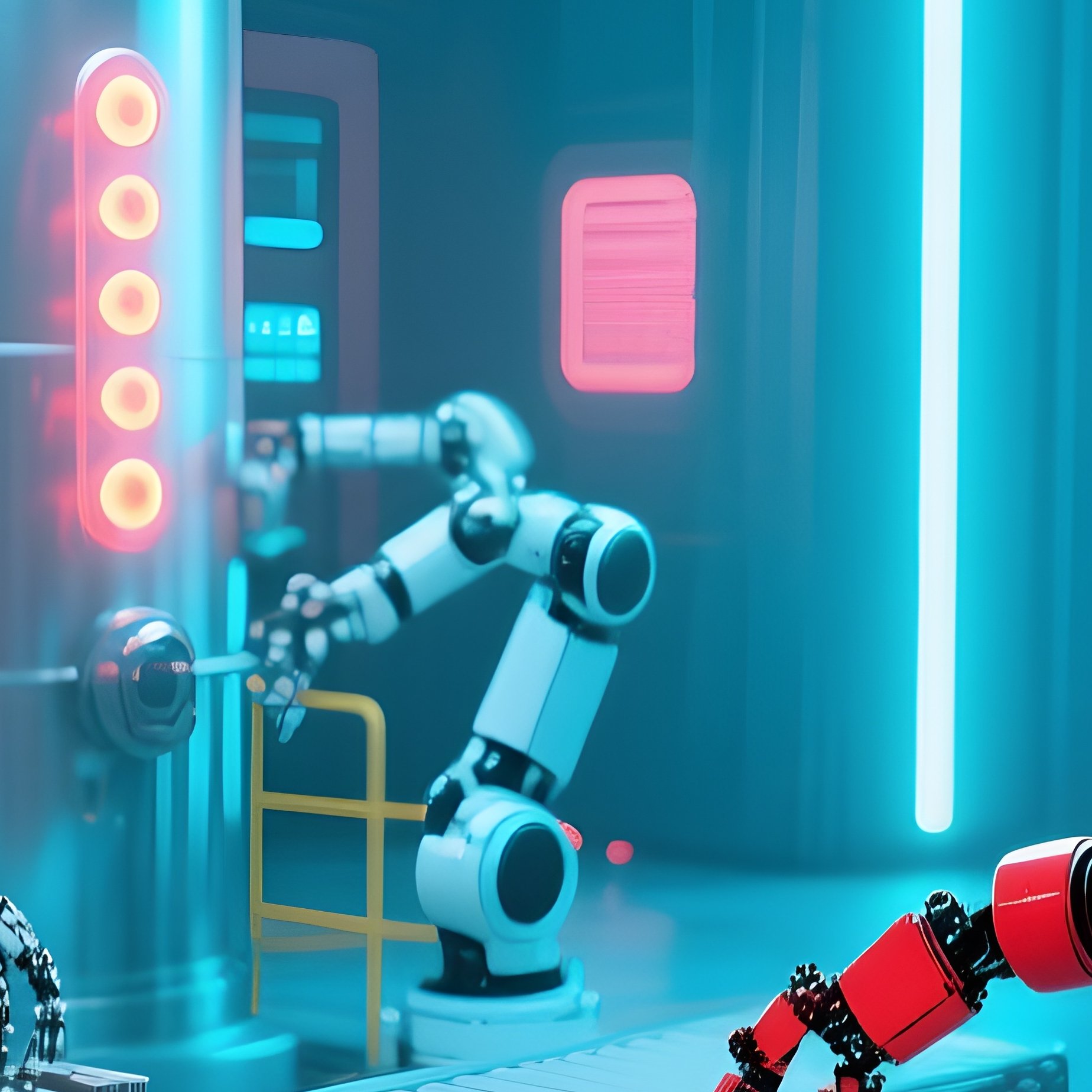 Chemical Processing Factory With Automation And Robots - Full Resolution Quality Preview