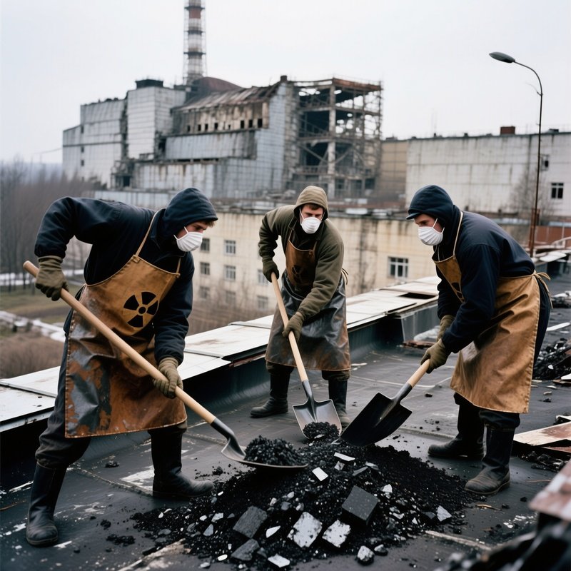 Chernobyl Liquidators 1986 Roof Reactor 3