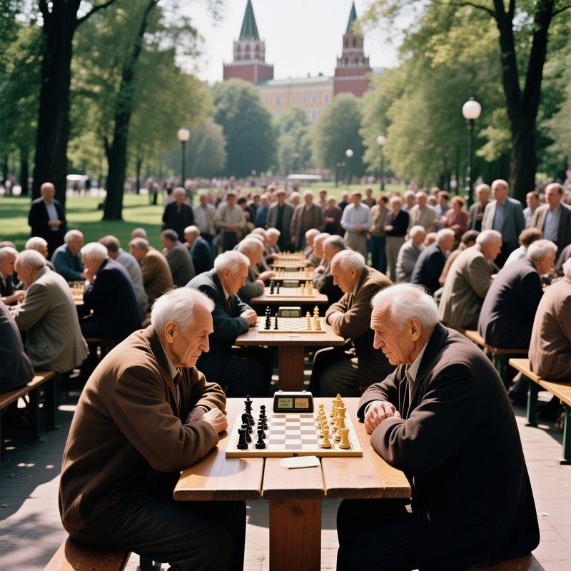 Chess In The Park 1982 Gorky Park Moscow
