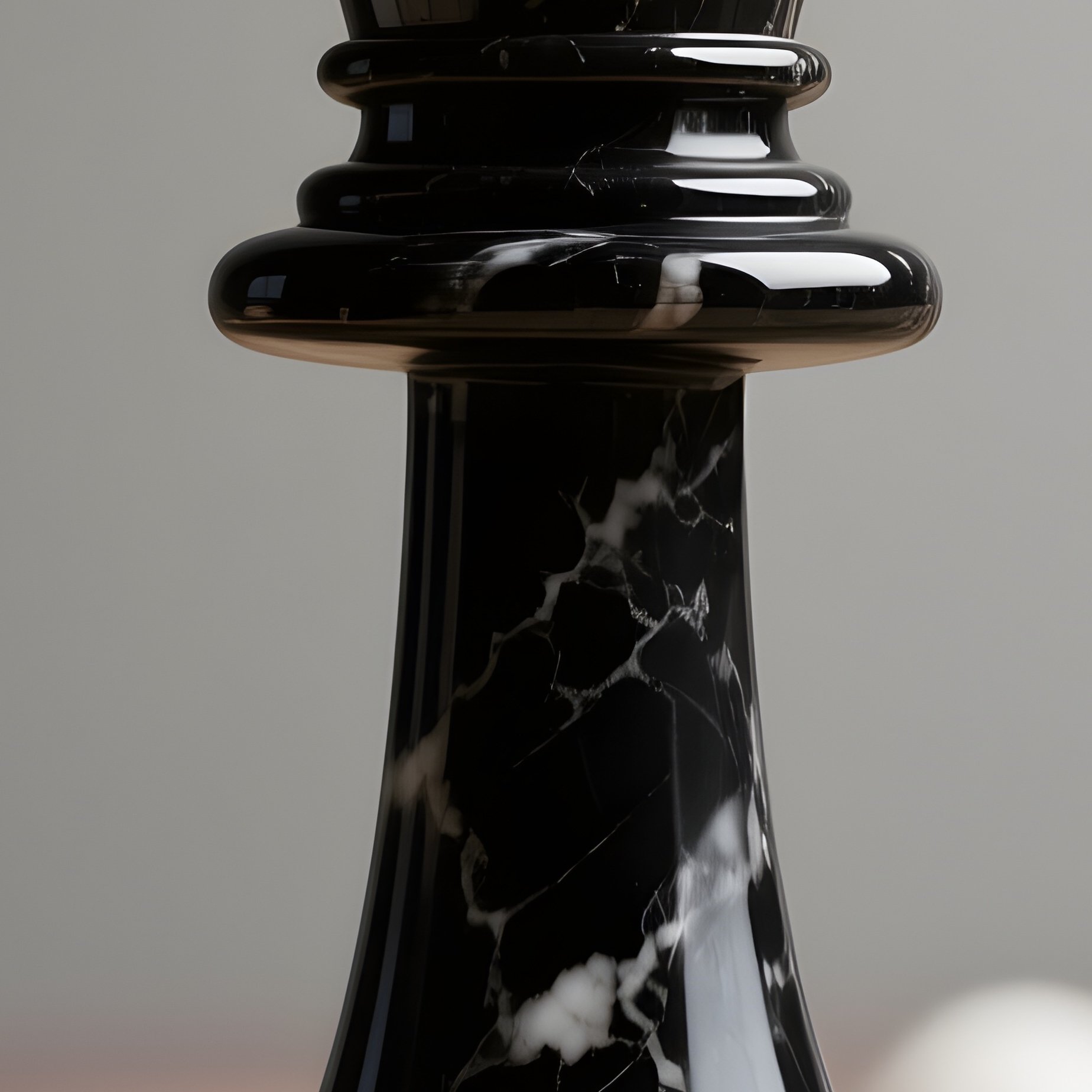 Chess King: A Close Up Of A Black Marble King Chess Piece Standing Alone On A Board, Surrounded By Fallen White Pawns, Symbolizing Strategic Victory And Dominance. - Full Resolution Quality Preview