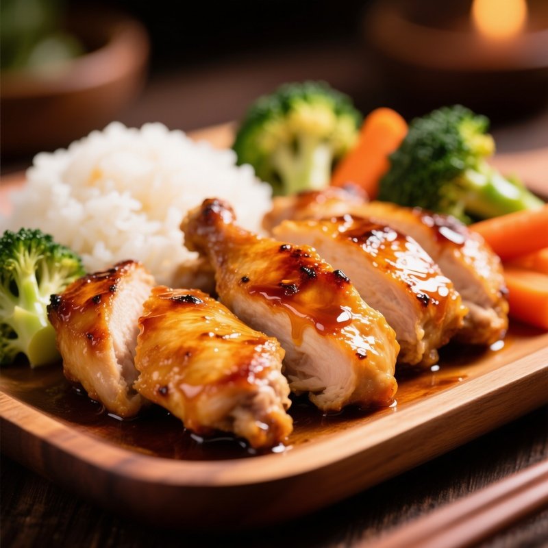 Chicken Teriyaki Grilled Chicken Glazed In Soy Sauce Mirin Sugar And Sake
