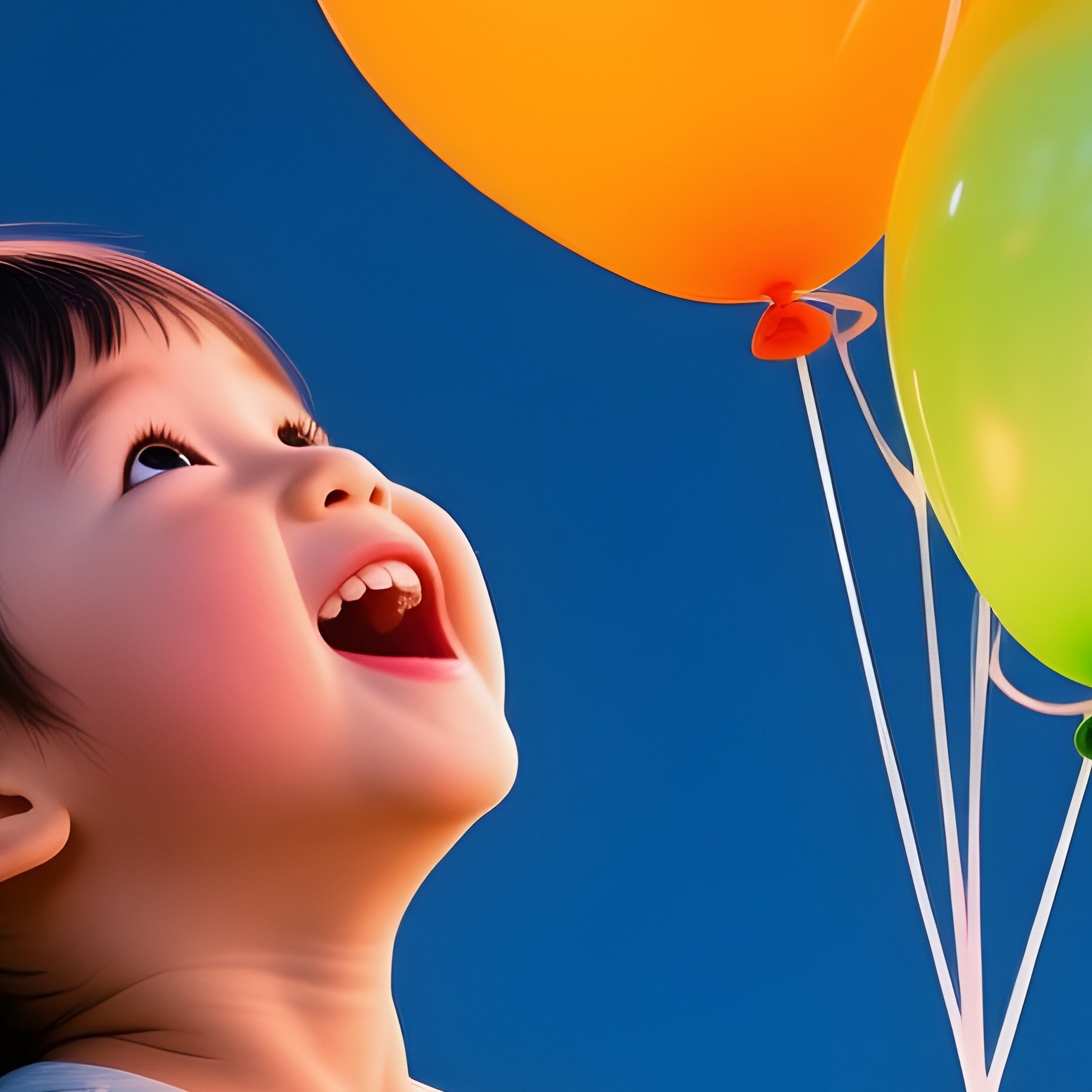 Child With Balloon Fireworks - Full Resolution Quality Preview