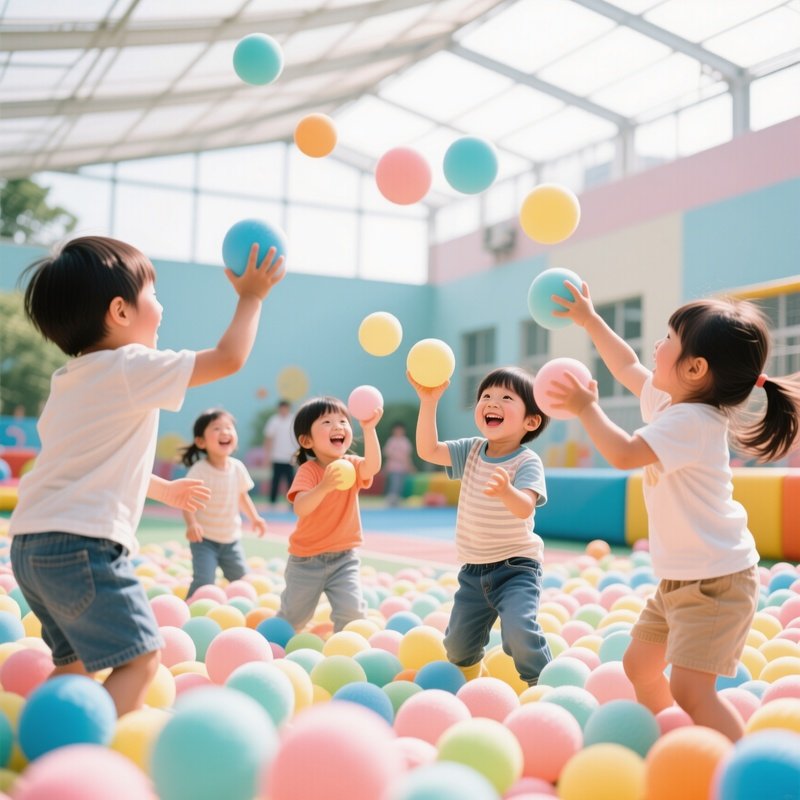 Children_Tossing_Foam_Balls_Playful_Arena