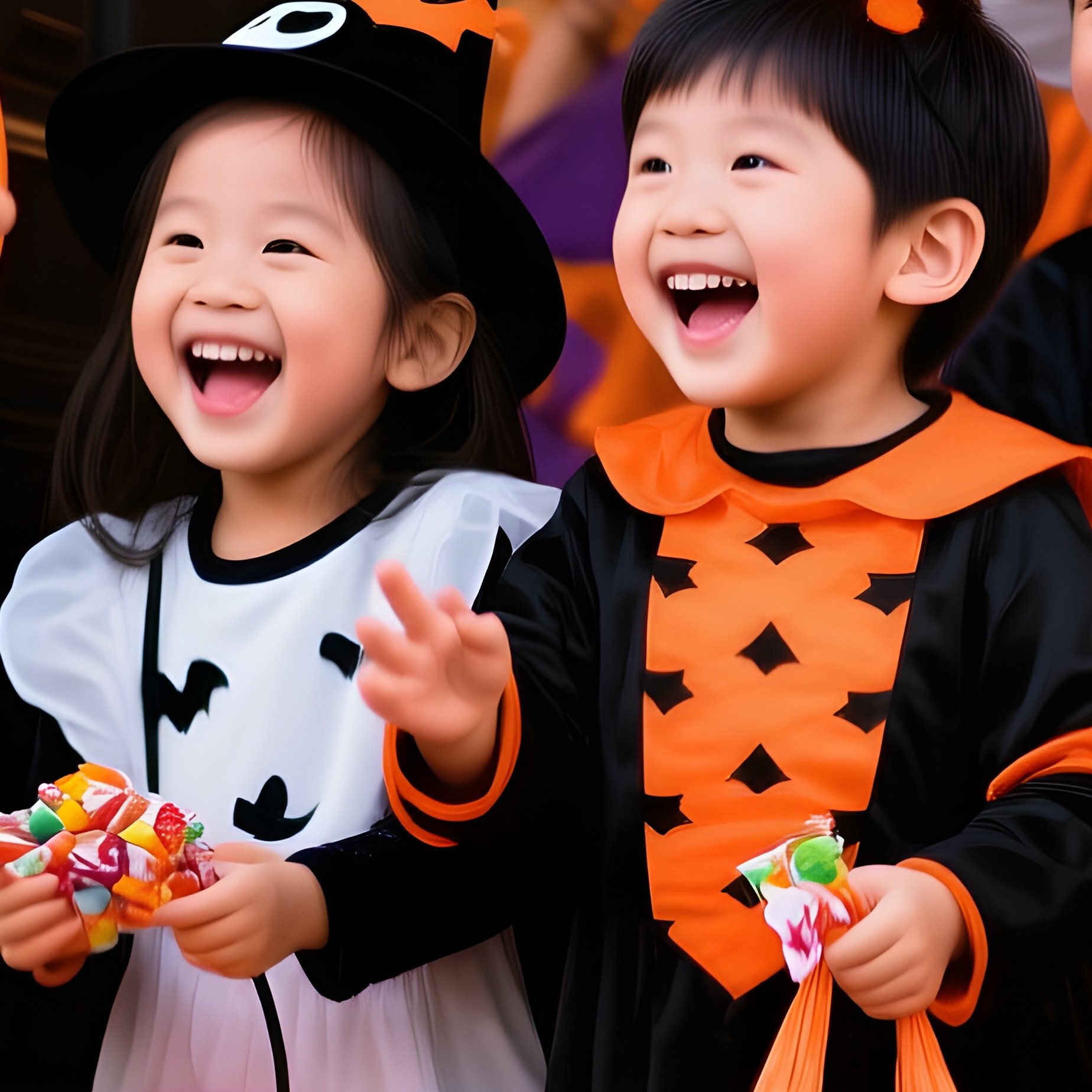 Children Trick Or Treating On Halloween Halloween Trick Or - Full Resolution Quality Preview