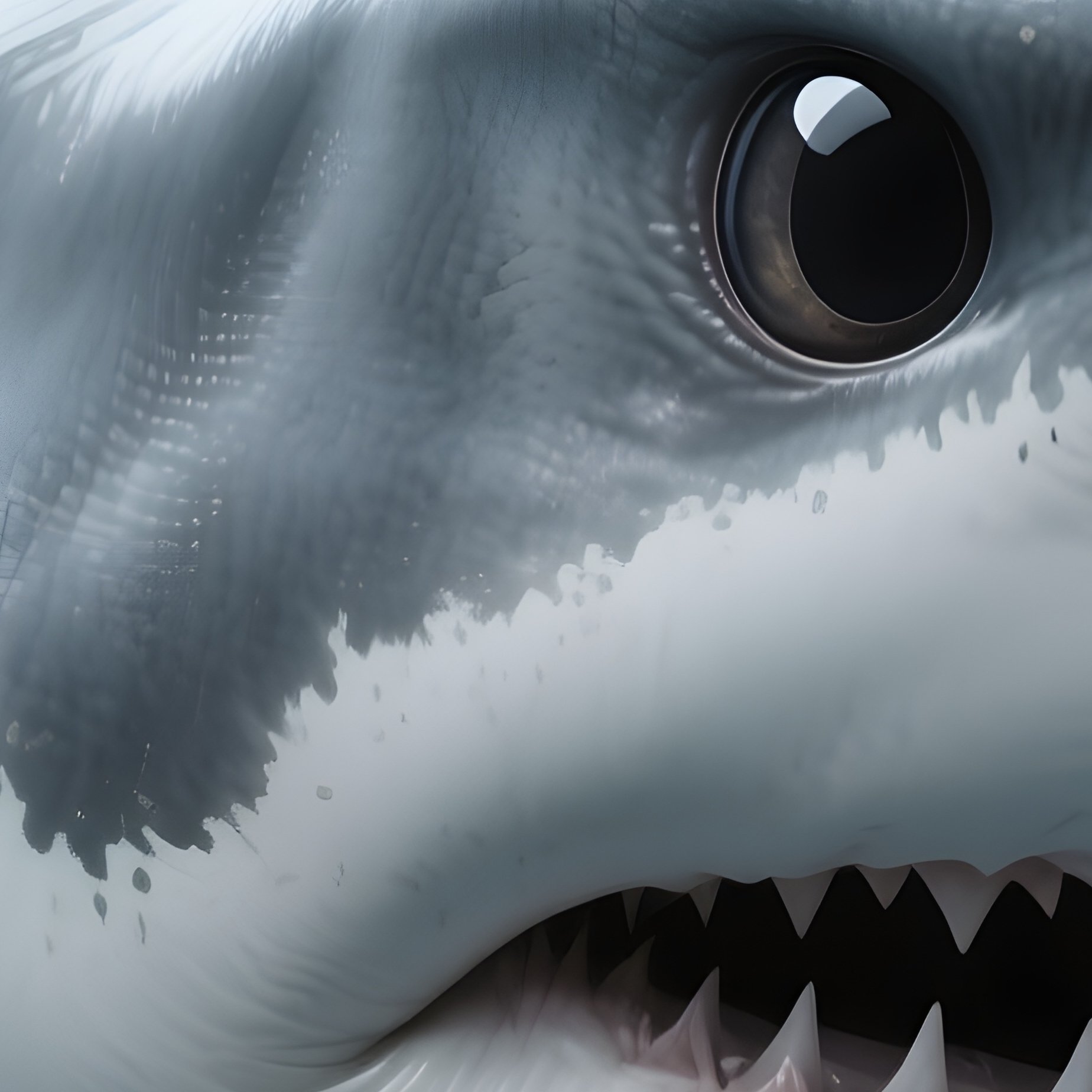 Chimera (Ghost Shark) – Pale Smooth Skin And Empty Staring Eyes. - Full Resolution Quality Preview