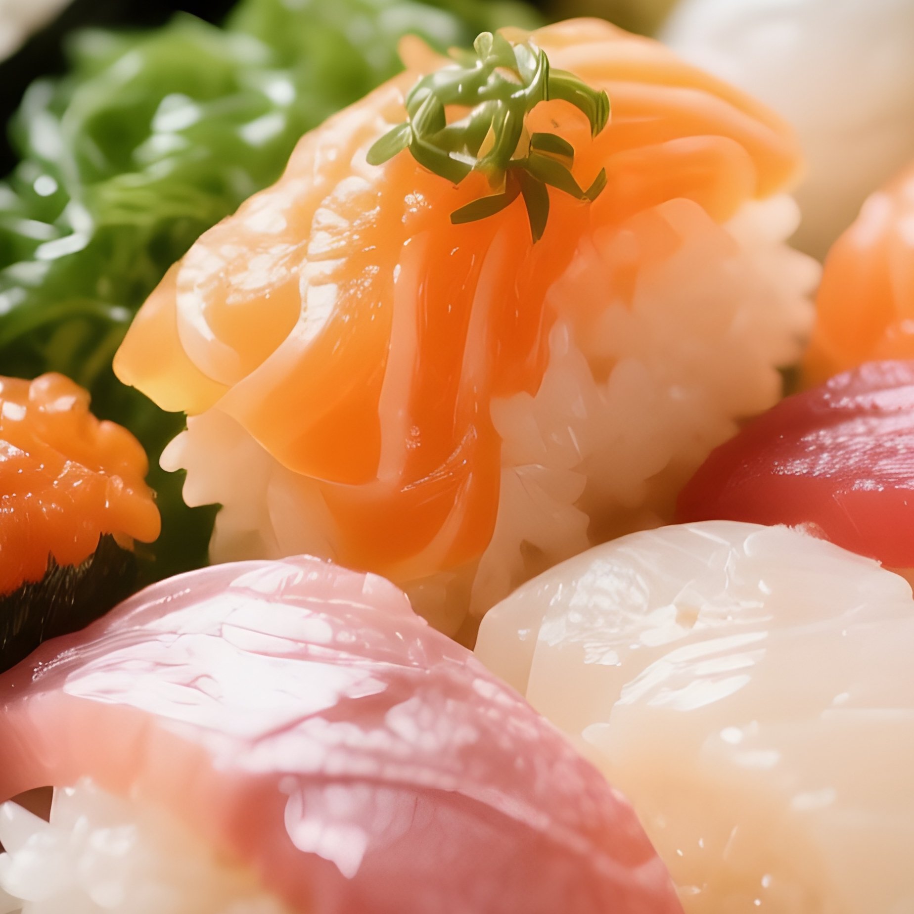 Chirashi Sushi Bowl With Vinegared Rice Topped With Assorted Sashimi - Full Resolution Quality Preview