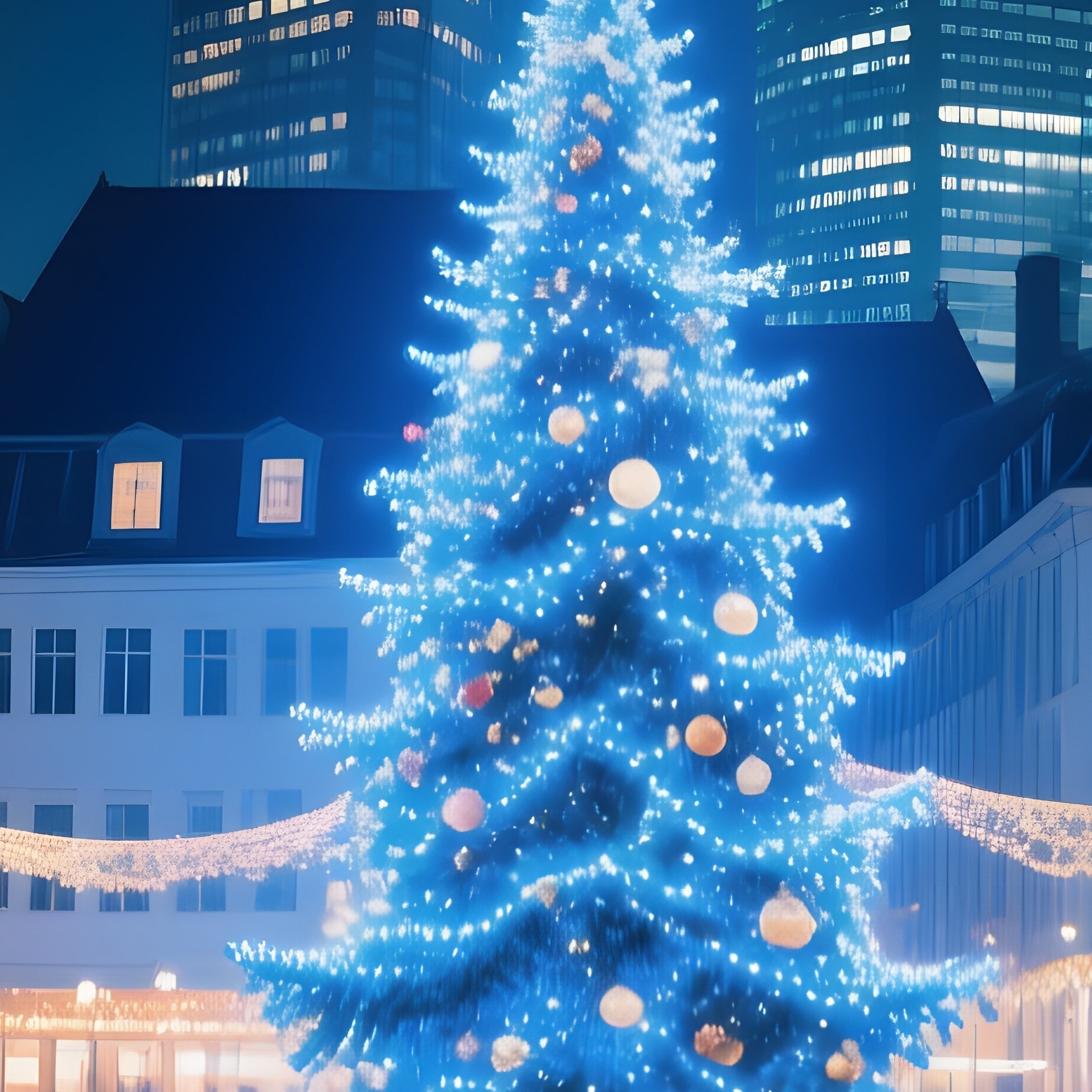 Christmas Market In A European City Square Christmas Market - Full Resolution Quality Preview