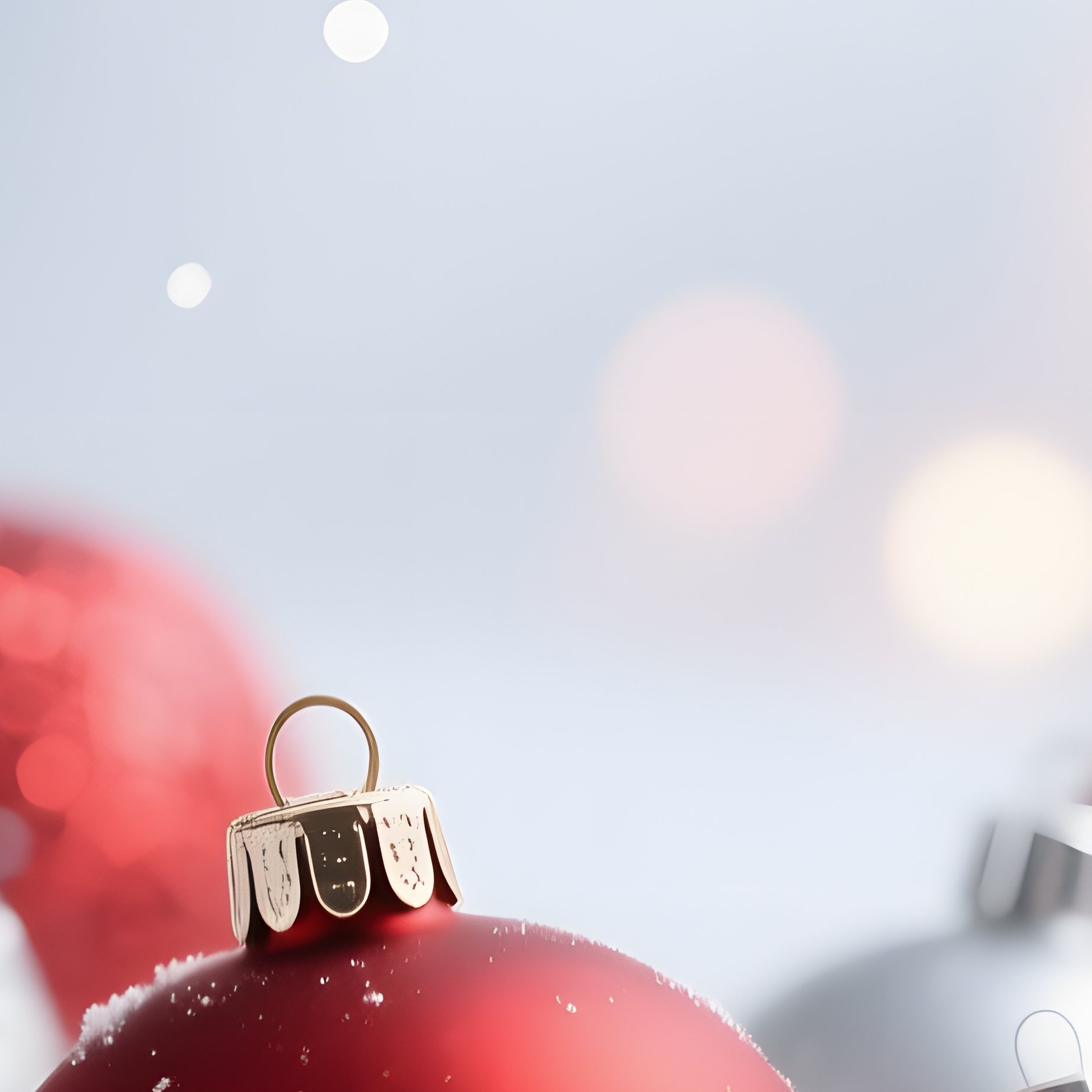 Christmas Ornaments On A Snowy Background Christmas Winter - Full Resolution Quality Preview
