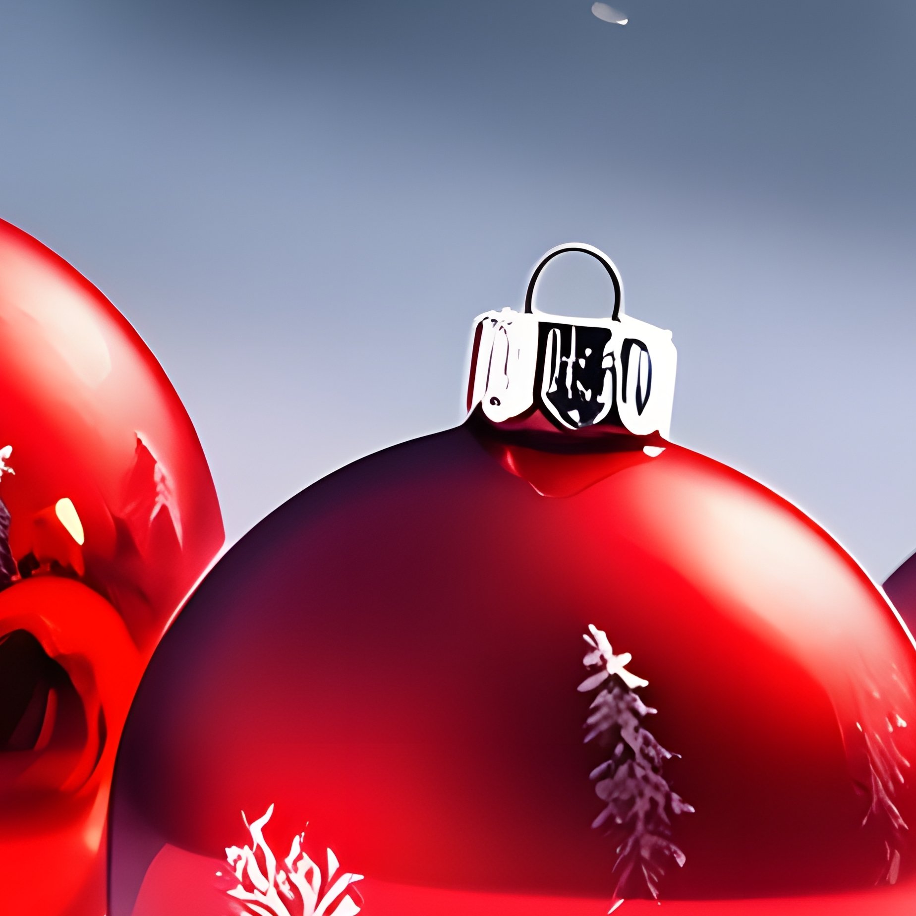 Christmas Ornaments On A Snowy Landscape Christmas Winter - Full Resolution Quality Preview