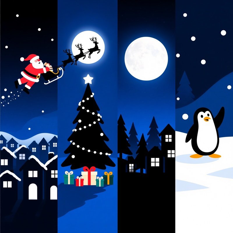 Christmas Themed Illustrations Christmas Holiday