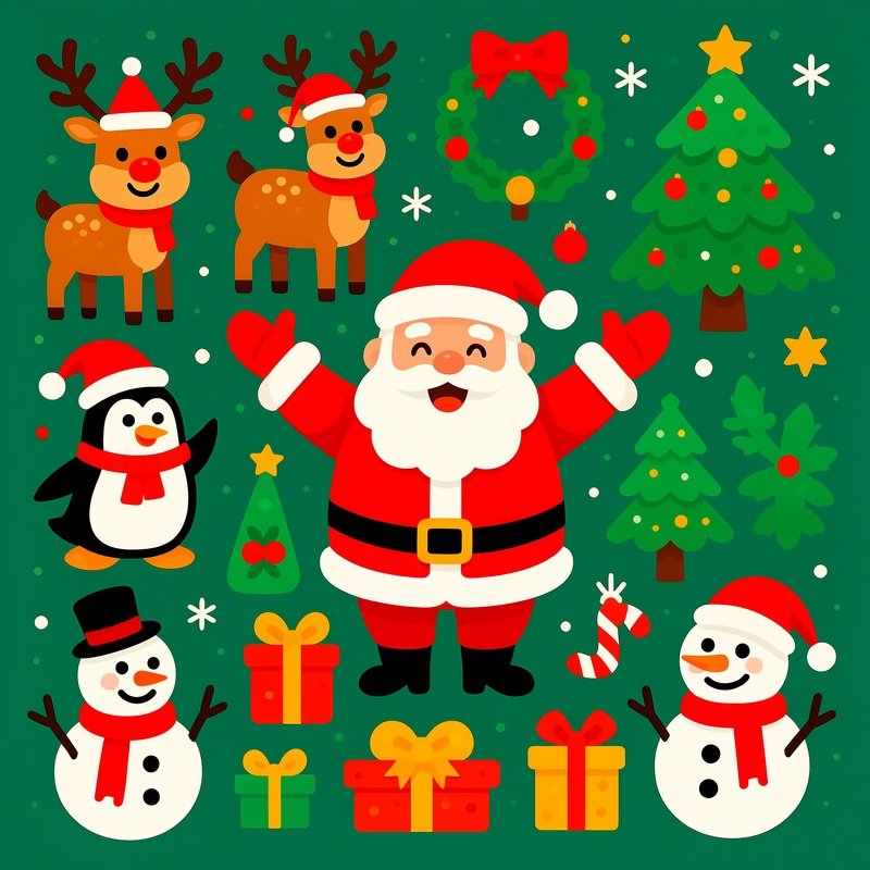 Christmas Themed Illustrations Christmas Holiday