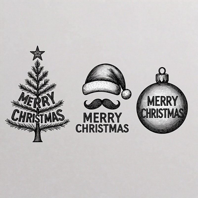 Christmas Themed Illustrations Christmas Holiday