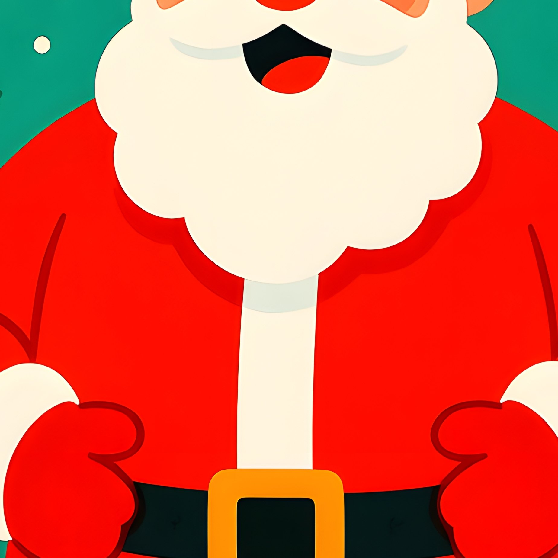 Christmas Themed Illustrations Featuring Santa Claus And Various - Full Resolution Quality Preview