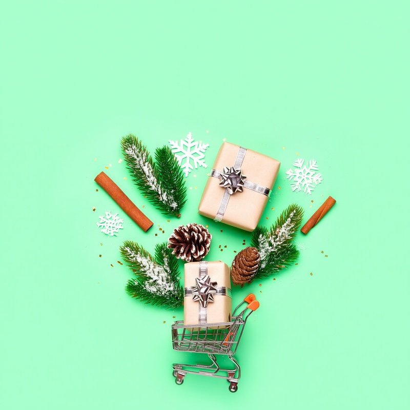 Christmas Themed Still Life Composition Christmas Holiday