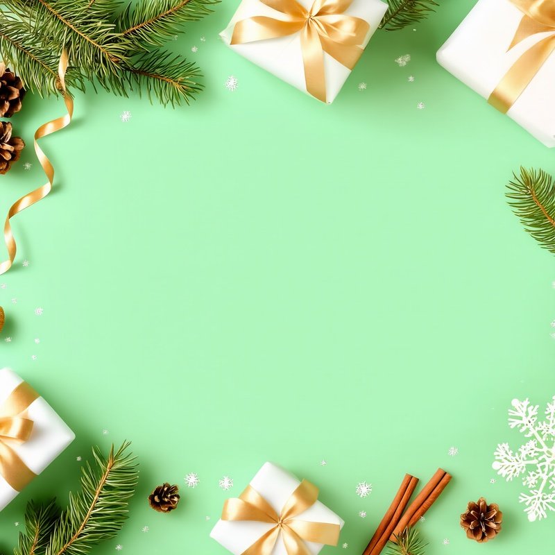 Christmas Themed Still Life Composition Christmas Holiday