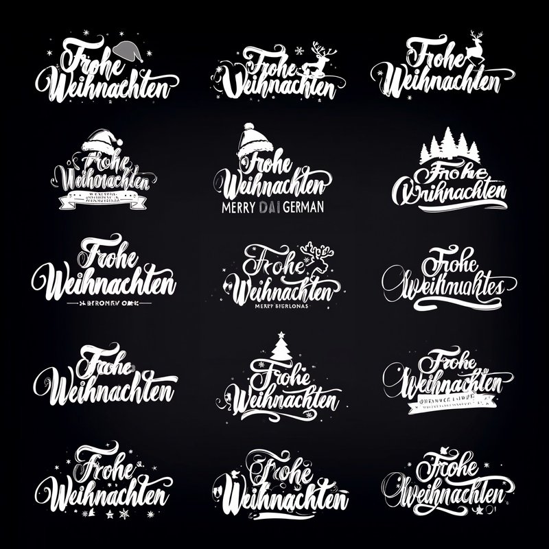 Christmas Themed Typography Designs Christmas German