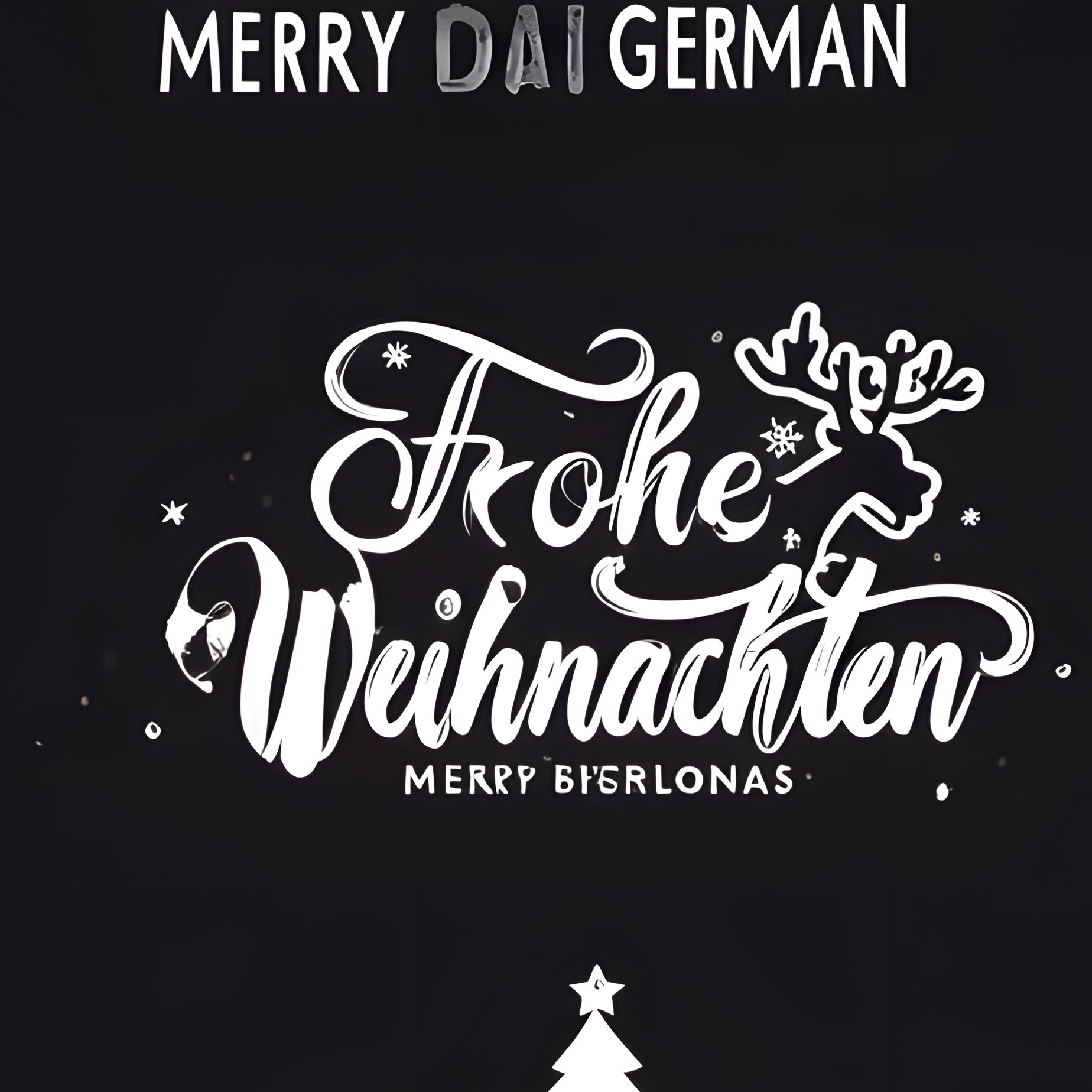 Christmas Themed Typography Designs Christmas German - Full Resolution Quality Preview