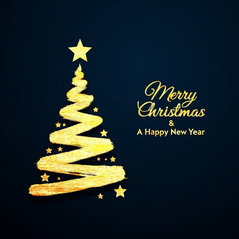 Christmas Tree And Festive Greeting Christmas Holiday