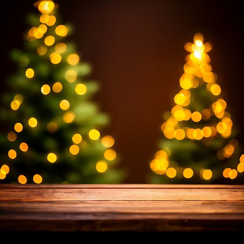 Christmas Trees Decorated With Lights Christmas Festival