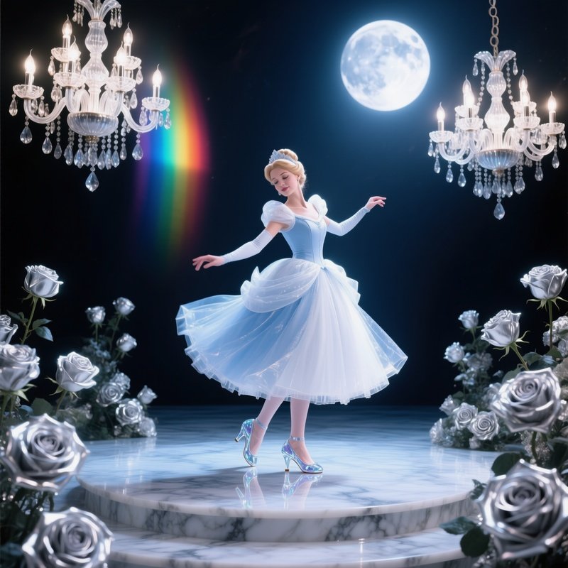 Cinderella Moonlit Garden Dancing