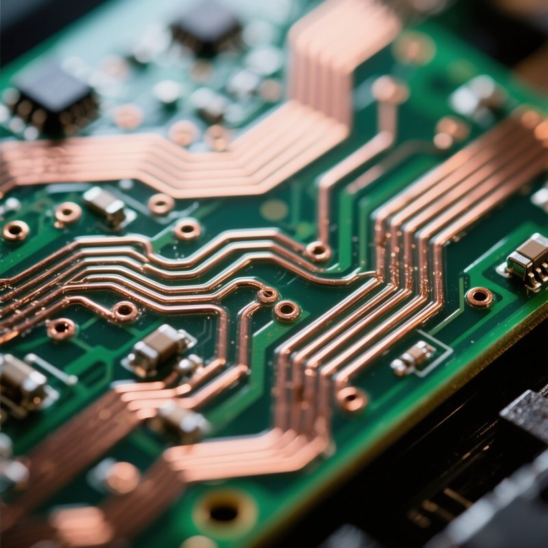 Circuit Traces Extreme Macro Pcb Before Green Mask