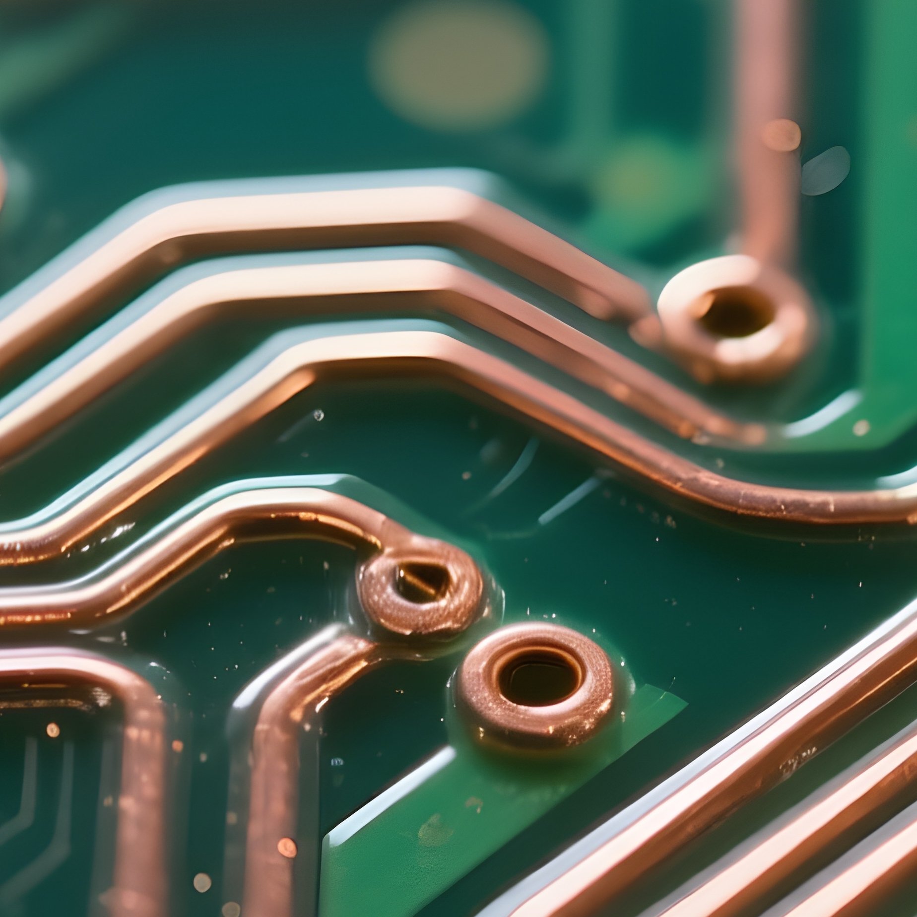 Circuit Traces Extreme Macro Pcb Before Green Mask - Full Resolution Quality Preview