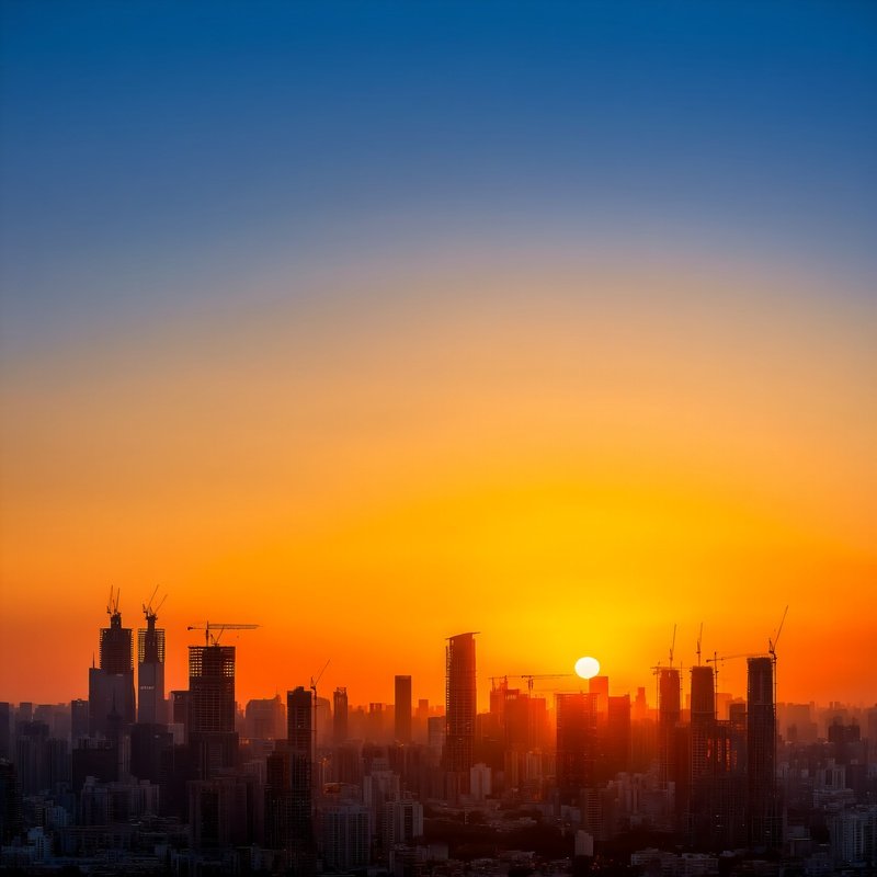 Cityscape At Sunset Cityscape Sunset