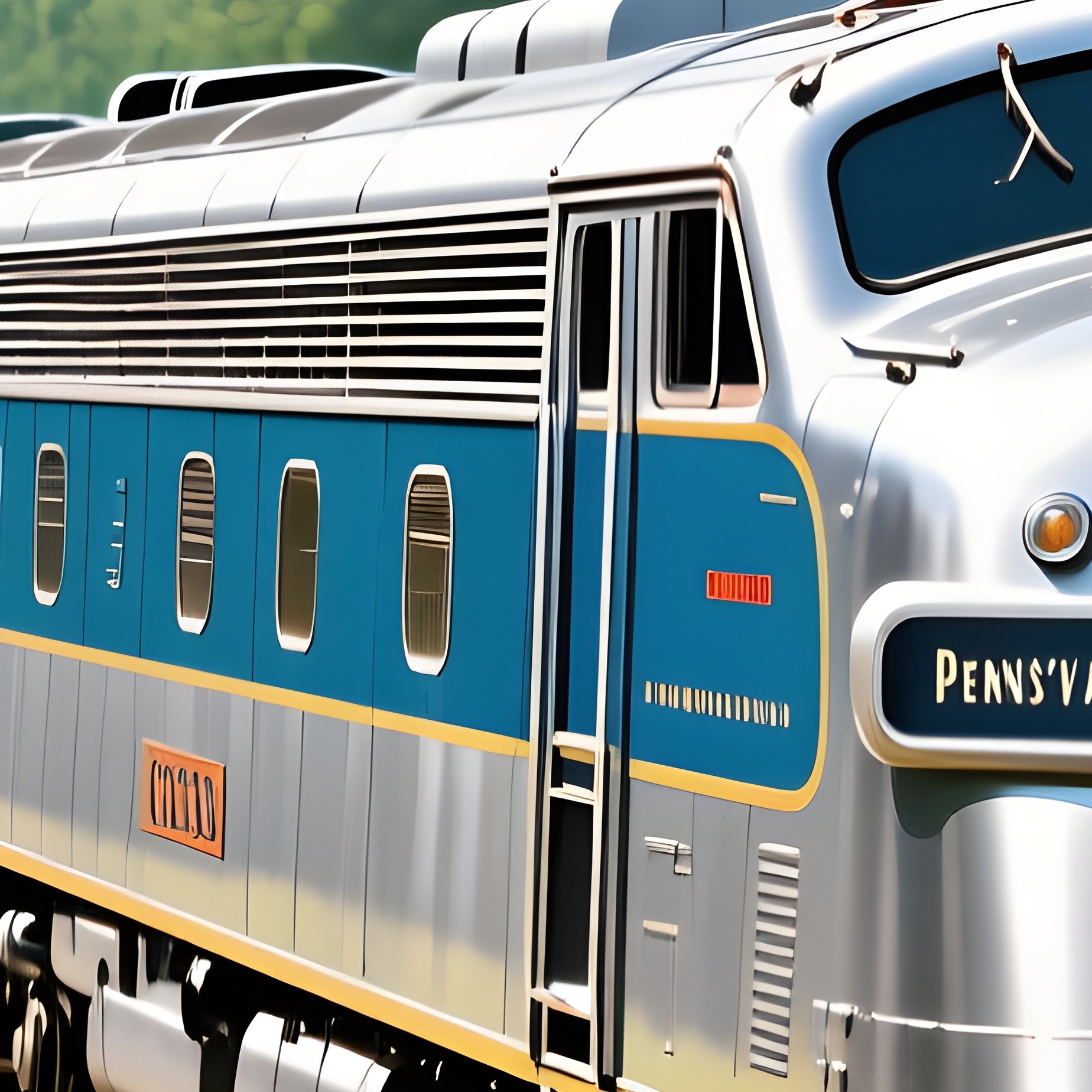 Classic Electric 1950S Locomotive Pulling Passenger Cars - Full Resolution Quality Preview