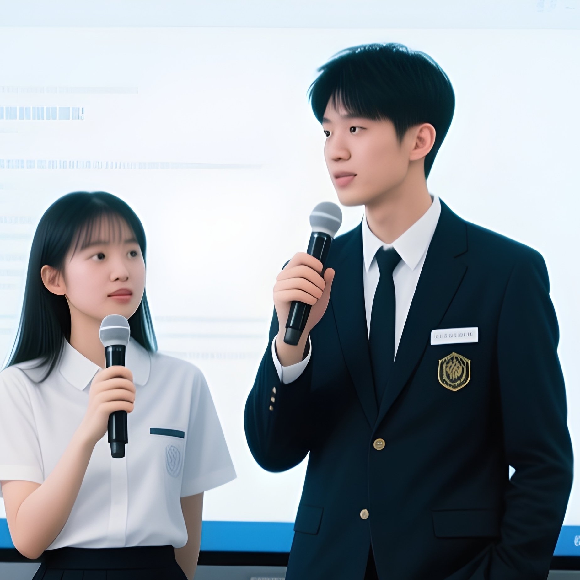 Classmates Giving Presentation - Full Resolution Quality Preview