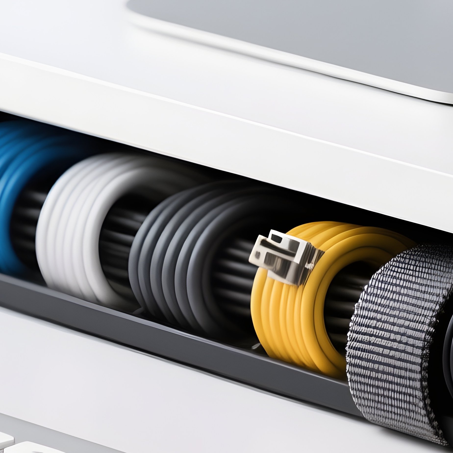 Clean Cable Management On Desk Setup - Full Resolution Quality Preview